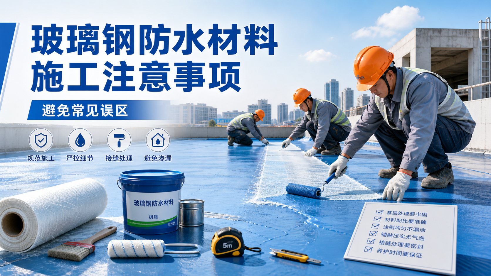 玻璃钢防水材料施工注意事项，避免常见误区 柳州 版